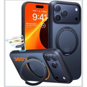 TORRAS Upgrade 360 Magnetic Stand for‎ iPhone 17 PRO Case -Black